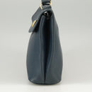 Christian Dior Hand Bag Leather Navy Gold Auth yk16078-3