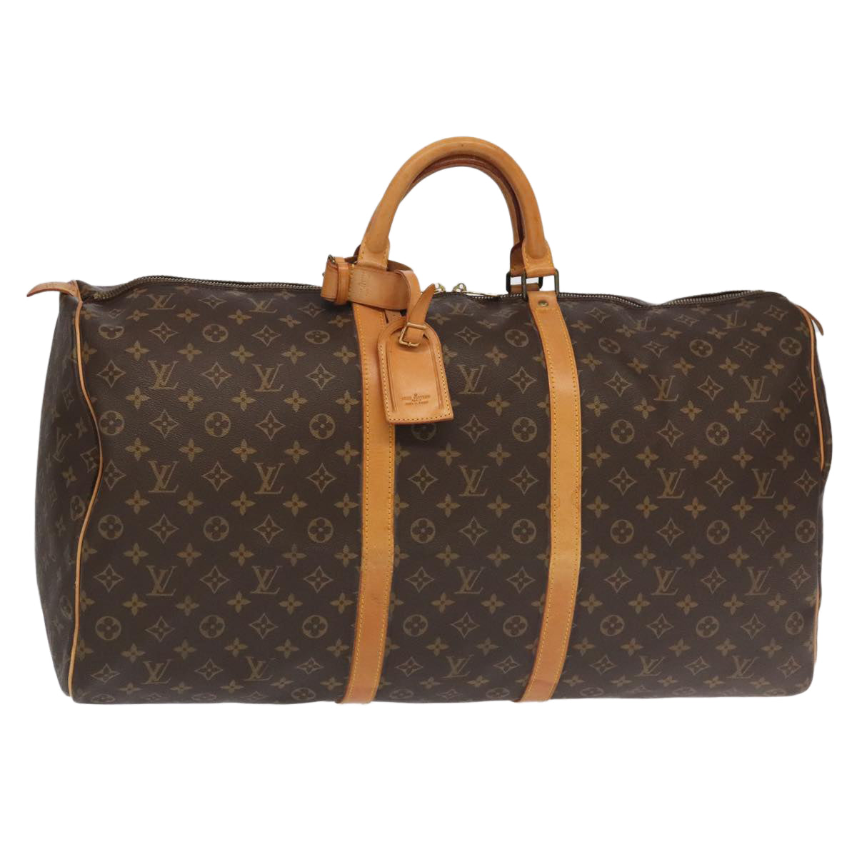 LOUIS VUITTON Monogram Keepall 60 Boston Bag M41422 LV Auth yk16088