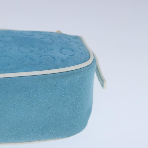 CELINE C Macadam Canvas Accessory Pouch Blue Auth yk16090V