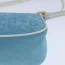 CELINE C Macadam Canvas Accessory Pouch Blue Auth yk16090V-17
