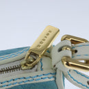 CELINE C Macadam Canvas Accessory Pouch Blue Auth yk16090V-9