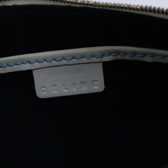 CELINE C Macadam Canvas Accessory Pouch Blue Auth yk16090V