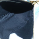 CELINE C Macadam Canvas Accessory Pouch Blue Auth yk16090V-19