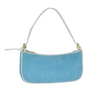 CELINE C Macadam Canvas Accessory Pouch Blue Auth yk16090V-1