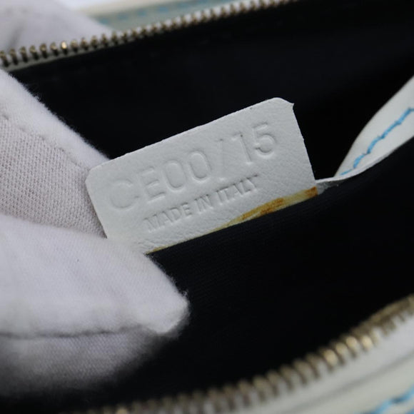 CELINE C Macadam Canvas Accessory Pouch Blue Auth yk16090V