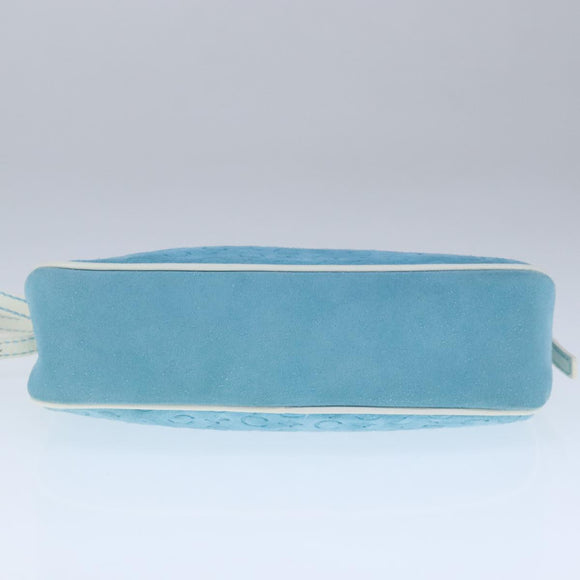 CELINE C Macadam Canvas Accessory Pouch Blue Auth yk16090V