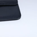 Christian Dior Chain Shoulder Bag Leather Navy Gold Auth yk16101-14