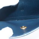 Christian Dior Chain Shoulder Bag Leather Navy Gold Auth yk16101-12