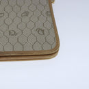 Christian Dior Honeycomb Canvas Chain Shoulder Bag PVC Beige Gold Auth yk16112-14