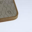 Christian Dior Honeycomb Canvas Chain Shoulder Bag PVC Beige Gold Auth yk16112-16