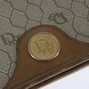 Christian Dior Honeycomb Canvas Chain Shoulder Bag PVC Beige Gold Auth yk16112-10