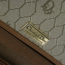 Christian Dior Honeycomb Canvas Chain Shoulder Bag PVC Beige Gold Auth yk16112-17