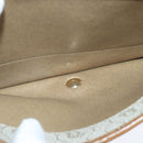 Christian Dior Honeycomb Canvas Chain Shoulder Bag PVC Beige Gold Auth yk16112-12