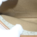 Christian Dior Honeycomb Canvas Chain Shoulder Bag PVC Beige Gold Auth yk16112-19