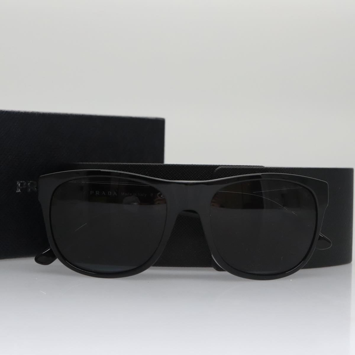 PRADA Sunglasses plastic Black Auth yk16125