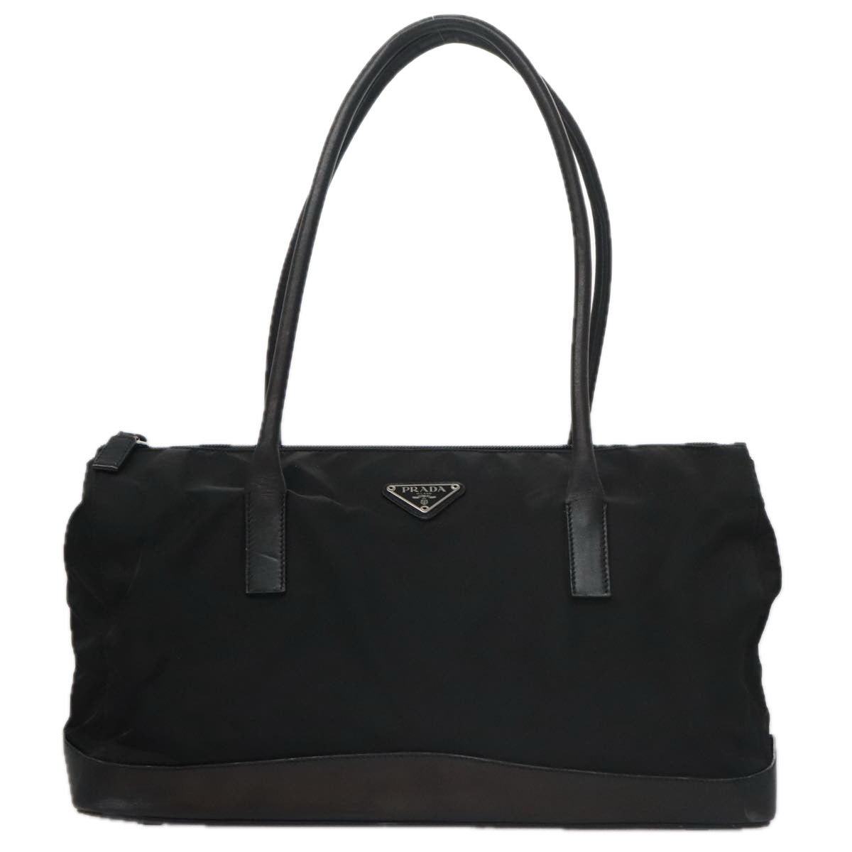 PRADA Tote Bag Nylon Black Auth yk16165