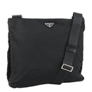 PRADA Shoulder Bag Nylon Black Silver Auth yk16168-1