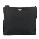 PRADA Shoulder Bag Nylon Black Silver Auth yk16168-13