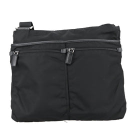 PRADA Shoulder Bag Nylon Black Silver Auth yk16168 - 0