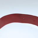 CHANEL Bicolore Belt Leather 26.4""-31.1"" Red Gold CC Auth yk16186-6