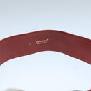 CHANEL Bicolore Belt Leather 26.4""-31.1"" Red Gold CC Auth yk16186-7