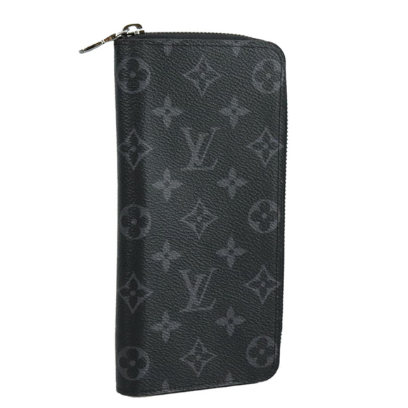 LOUIS VUITTON Monogram Eclipse Zippy Wallet Vertical Wallet M62295 Auth yk16188