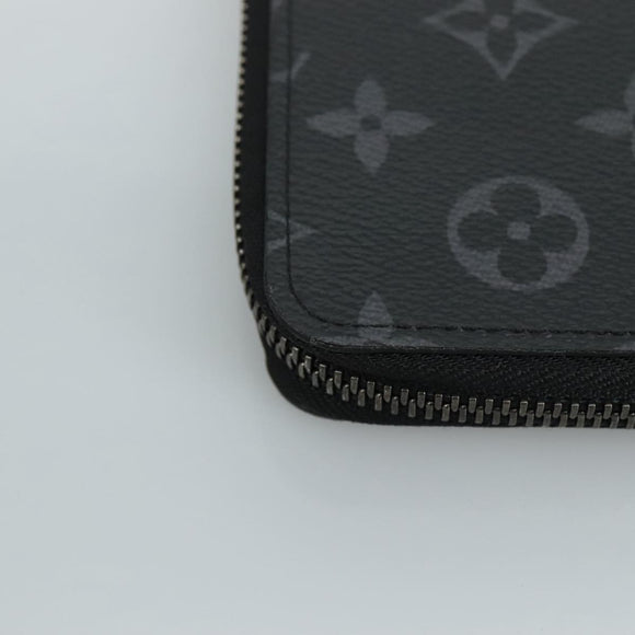 LOUIS VUITTON Monogram Eclipse Zippy Wallet Vertical Wallet M62295 Auth yk16188