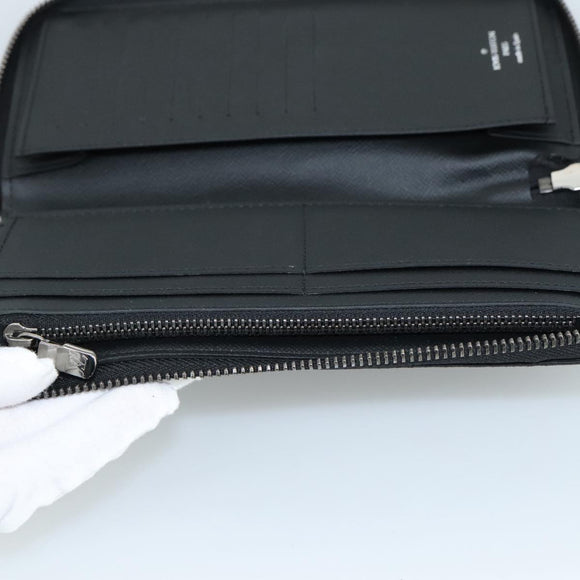 LOUIS VUITTON Monogram Eclipse Zippy Wallet Vertical Wallet M62295 Auth yk16188