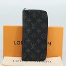 LOUIS VUITTON Monogram Eclipse Zippy Wallet Vertical Wallet M62295 Auth yk16188-12