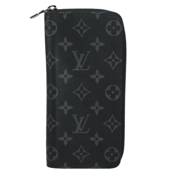LOUIS VUITTON Monogram Eclipse Zippy Wallet Vertikal Geldbörse M62295 Auth yk16188