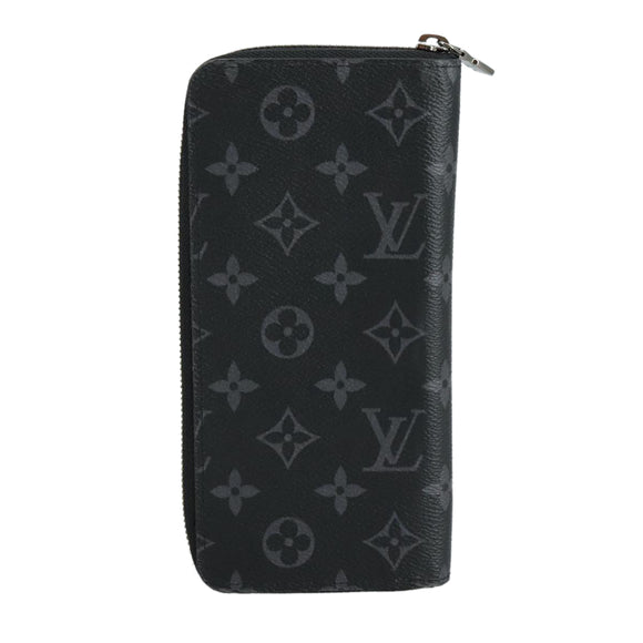 LOUIS VUITTON Monogram Eclipse Zippy Wallet Vertical Wallet M62295 Auth yk16188