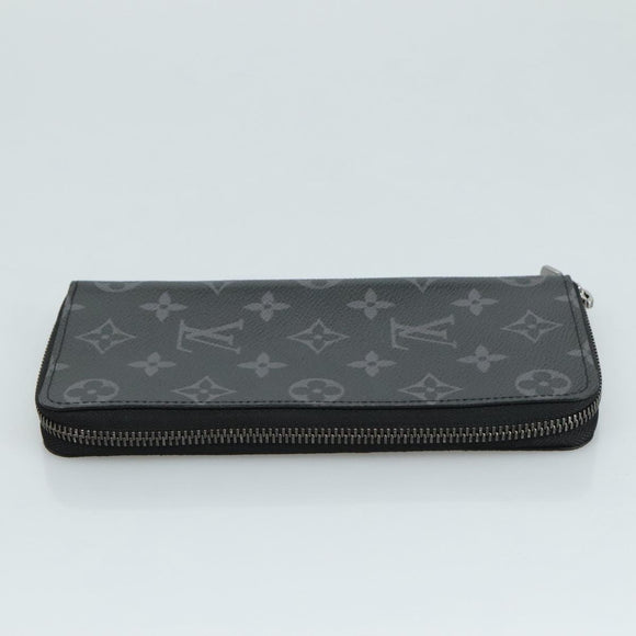 LOUIS VUITTON Monogram Eclipse Zippy Wallet Vertical Wallet M62295 Auth yk16188