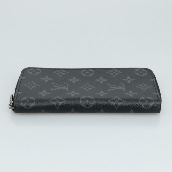 LOUIS VUITTON Monogram Eclipse Zippy Wallet Vertical Wallet M62295 Auth yk16188