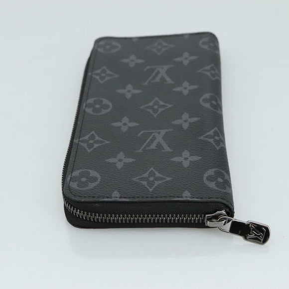 LOUIS VUITTON Monogram Eclipse Zippy Wallet Vertical Wallet M62295 Auth yk16188