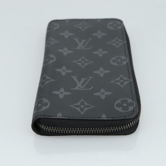 LOUIS VUITTON Monogram Eclipse Zippy Wallet Vertical Wallet M62295 Auth yk16188