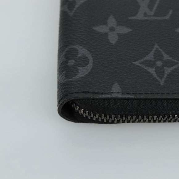 LOUIS VUITTON Monogram Eclipse Zippy Wallet Vertical Wallet M62295 Auth yk16188