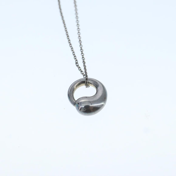 TIFFANY&Co. Eternal Circle Necklace Ag925 Silver tone Auth yk16202