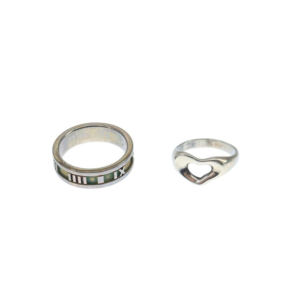 TIFFANY&Co. Ring Ag925 2Set Silver Auth yk16206