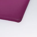 CELINE Clutch Bag Leather Purple White Silver Auth yk16218-14