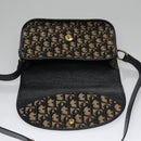Christian Dior Trotter Canvas Hand Bag Navy Beige Gold Auth yk16224-15
