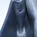 Christian Dior Trotter Canvas Hand Bag Navy Beige Gold Auth yk16224-19