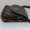 Christian Dior Trotter Canvas Hand Bag Navy Beige Gold Auth yk16224-4