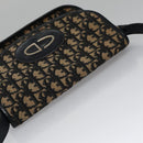 Christian Dior Trotter Canvas Hand Bag Navy Beige Gold Auth yk16224-6