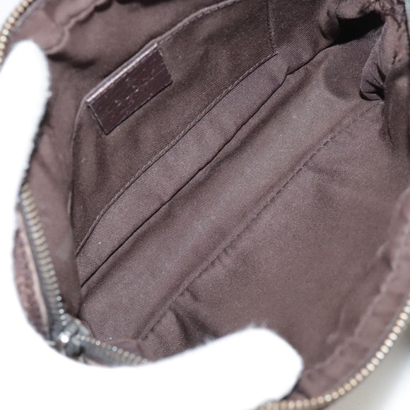 GUCCI GG Supreme Web Sherry Line Shoulder Bag Beige Silver 162910 Auth yk16237