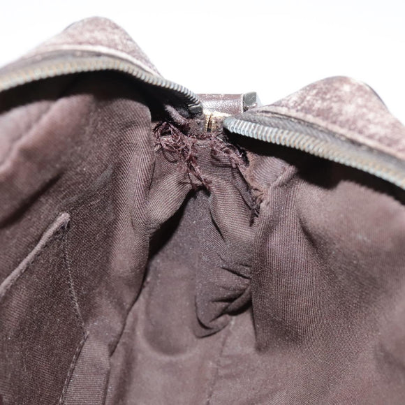 GUCCI GG Supreme Web Sherry Line Shoulder Bag Beige Silver 162910 Auth yk16237