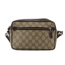 GUCCI GG Supreme Web Sherry Line Shoulder Bag Beige Silver 162910 Auth yk16237-2