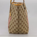 GUCCI GG Canvas Sherry Line Tote Bag Beige Gold 211971 Auth yk16245-5