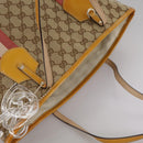 GUCCI GG Canvas Sherry Line Tote Bag Beige Gold 211971 Auth yk16245-6