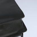 PRADA Hand Bag Safiano Leather Khaki Silver Auth yk16252-16