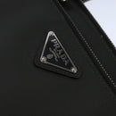 PRADA Hand Bag Safiano Leather Khaki Silver Auth yk16252-17